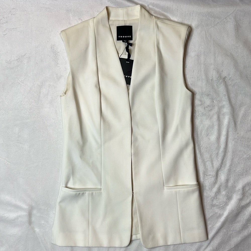 Trouvé Sleeveless Vest Cream XSmall
